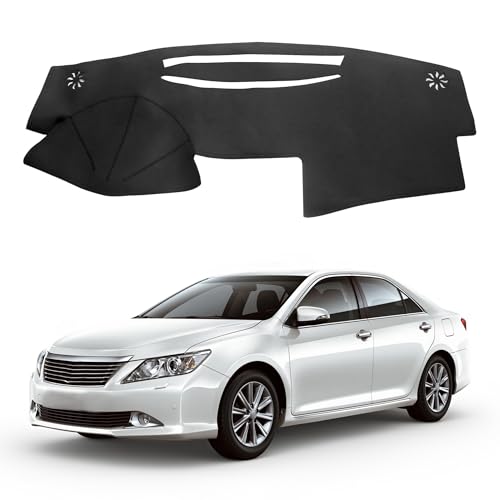 Leather Dashboard Cover Compatible with Toyota Camry XV40 2007-2011 – PU Leather Dash Mat, Easy Clean UV Protection, No Glare Interior Accessory