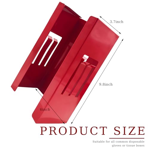 Magnetic Glove Dispenser, 8LBS Capacity Wall Mount Glove Holder Magnetic Tissue Box Holder, Space Saving Design Magnet Paper Tissue Box Organizer for Kitchen Office Shops Garage