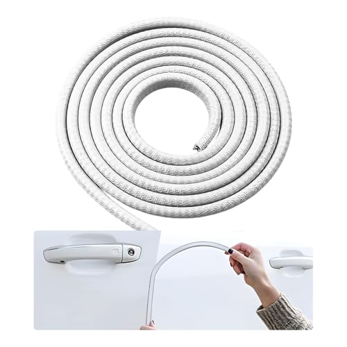 32.8Ft(10M) Car Door Edge Guards, U-Shaped No Glue Automotive Edge Trim Seal Protector Molding, Universal Vehicle Door Entry Guard Protective Strip, Exterior Car Accessories - color: White, size: 32.8Ft