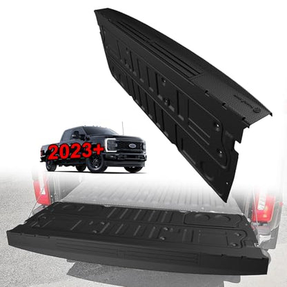 Truck Mat Compatible with 2023-2026 Ford Super Duty F250/F350/F450 Accessories, Tailgate Mat Custom Fit All Weather Protection Pickup Liner, w/Tailgate Cap Protector - size: 2) F250&F350&F450|2023+|Tailgate Mat w/ Cap Cover