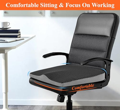 kingphenix Premium Car Seat Cushion, Memory Foam Driver Seat Cushion to Improve Driving View- Coccyx & Lower Back Pain Relief - Seat Cushion for Car, Truck, Office Chair (4D Mesh Classic Black) - color: 4d Mesh Classic Black