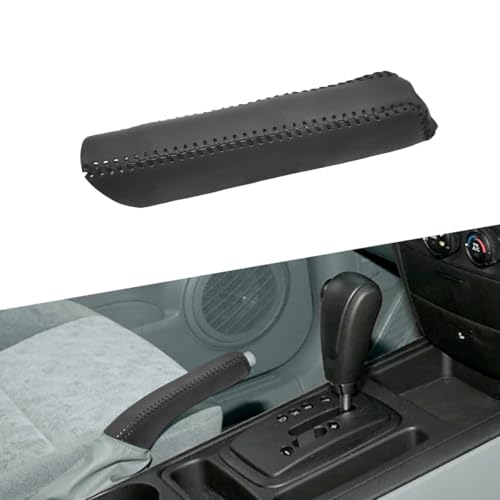 Genuine Leather Handbrake Protector Cover Compatible with Kia Sorento 2004-2007 Anti-Slip Hand Brake Parking Lever Sleeve Black
