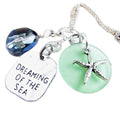 Rear View Mirror Charm, Sea Glass and Starfish Car Charm, Beach Quote, Mother's Day Gifts for Mom