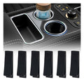 6PCS Car Cup Holder Insert Stabilizer,Anti-Shake Silicone Cup Holder Coasters for Car Stabilizer with Curve Design,Self-Adhesive Cupholder Insert for Cars Stabilizing Water Cups