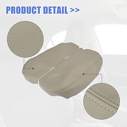 X AUTOHAUX Pair Car Center Console Lid Armrest Seat Box Cover Protector Replacement Microfiber Leather for Acura MDX 2007-2013 Beige