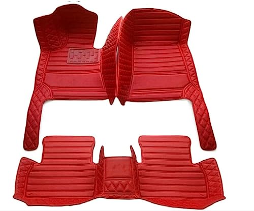 Custome Car Mats Accessories All Weather Floor mats Compatible with Automotive Floor Mats Passenger car mats (All RED) - color: ALL RED