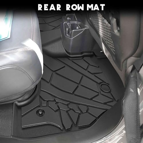 KARPAL Floor Mats & Truck Bed Mat for 2020-2025 2026 Jeep Gladiator JT, All Weather TPE Custom Fit Floor Liners Car Mats Accessories, Front & 2nd Row & Cargo Liner - style: 2020-2026 | For Jeep Gladiator | Combo Set