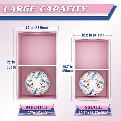 K KNODEL Car Trunk Organizer, Foldable Organizer for Car, Automotive Consoles & Organizers, Storage with Reinforced Handles (Small, Pink)