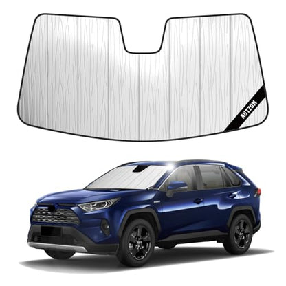Windshield Sun Shade for Toyota RAV4 2019-2025, Custom-fit Windshield Cover, Keep Vehicle Cool, Protect Dashboard, Foldable Car Window Shades – Toyota RAV4 Accessories - color: Standard Silver