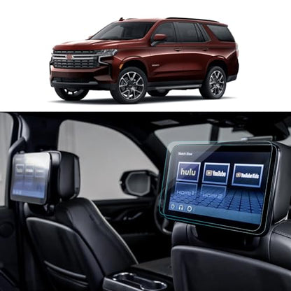 Suburban Matte Screen Protector for 2021-2026 Chevy Tahoe Suburban & GMC Yukon Denali Accessories 12.6 Inch TV DVD Rear Seat Media Protector Tempered Glass-2PCS