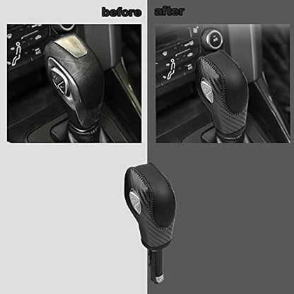 Auto Car Leather Gear Shift Knob Cover for Ford EcoSport Escape/Fusion/C-Max Energi Wagon/Fiesta/Focus/Transit Accessories