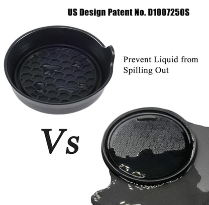 Car Cup Coaster Universal Automotive Waterproof Non-Slip Cup Holders Sift-Proof Spill Holder Car Interior Accessories 2 Pack Black