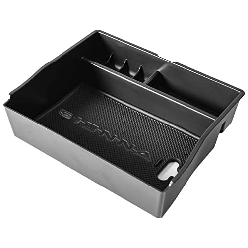Center Console Organizer Tray Compatible with Sienna Accessories 2011-2015 2016 2017 2018 2019 2020 Secondary Armrest Storage Glove Box Dividers MPV ABS Black Materials (BlackSienna)