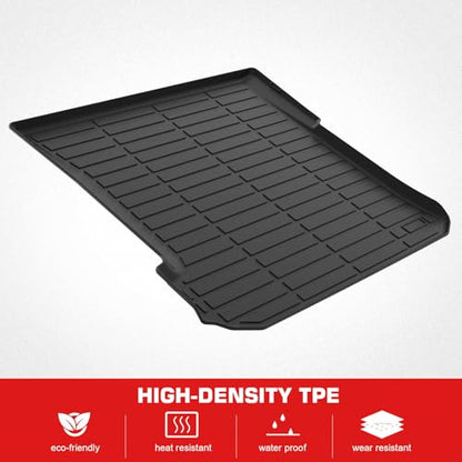 IKON MOTORSPORTS TPE Cargo Trunk Liner, Compatible with 2023-2026 Mercedes-Benz X296 EQS SUV 5 Seats, Custom Fit All Weather Protection Heavy Duty Rear Trunk Tray Cargo Mats Protector, Black
