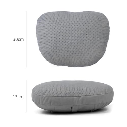2 Pcs Car Headrest Neck Pillow for Driving,Universal Premium Suede Leather Soft and Comfortable Headrest,Three Gears of Height Adjustment Car Seat Headrest Pillow Car Interior Accessories - color: Extreme Gray