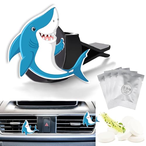 Cute Car Air Freshener Clips Shark Car Vent Clip Shark Cars Scents Cologne Air Conditioner Clip Auto Vent Interior Decoration Cars Accessories Sharks Loves Gifts for Women Men - color: Shark