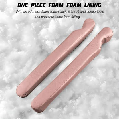 Mandark Car Seat Gap Filler, 2PCS Leather Vehicle Gap Stopper to Fill Between Seat and Console, Automotive Crevice Plug Blocker Accessories from Dropping, Universal for SUV, Sedan, Truck (Pink) - color: Pink