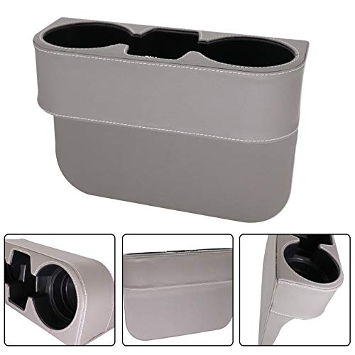 Car Seat Organizer Cup Drink Holders Multi Functional Gap Filler Storage Box Insert Organization Helps Reduce Distracted Driving&Holds Phone Mount Mug Bottle Cellphone (PUBD-Gray) - color: PUBD-Gray