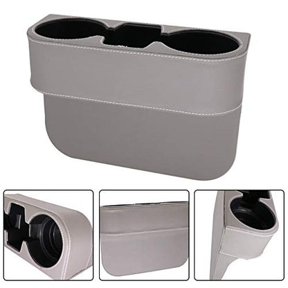 Car Seat Organizer Cup Drink Holders Multi Functional Gap Filler Storage Box Insert Organization Helps Reduce Distracted Driving&Holds Phone Mount Mug Bottle Cellphone (PUBD-Gray) - color: PUBD-Gray