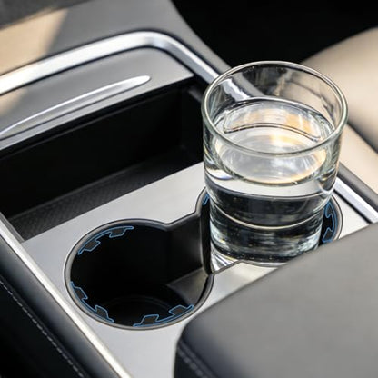 Car Cup Holder Limiter, 6Pcs Cupholder Insert for Car, Silicone Stabilizer for Water Bottles & Travel Mugs, Secure Fit with Anti-Slip Base, Universal for Most Vehicles (Black)