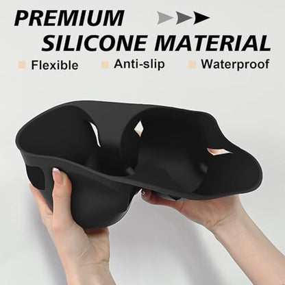 Muslogy Center Console Cup Holder Inserts Compatible with 2026 Hyundai Palisade Accessories Middle Console Drink Holder Silicone Liner Organizer Non-Slip Drink Stopper - size: 2026 Palisade