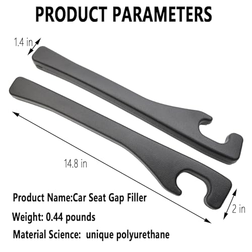 Car Seat Gap Filler Set of 2,Seat Gap Organizer, No Drop Seat Guard,2025 New Car Seat Side Gap Filler Organizer, Drop Seat Guards for Cars (Black 2Pcs) - color: Black
