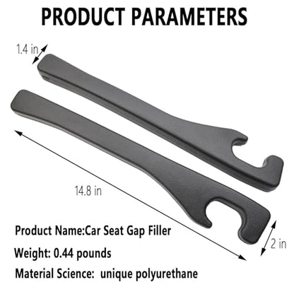 Car Seat Gap Filler Set of 2,Seat Gap Organizer, No Drop Seat Guard,2025 New Car Seat Side Gap Filler Organizer, Drop Seat Guards for Cars (Black 2Pcs) - color: Black