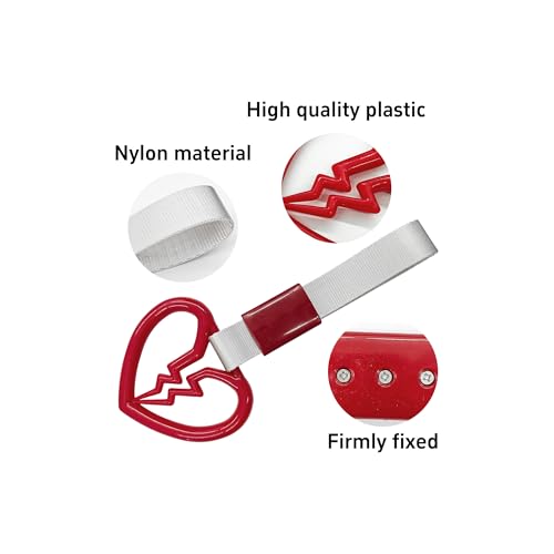 pson Broken Heart Car Handle Strap - color: Red