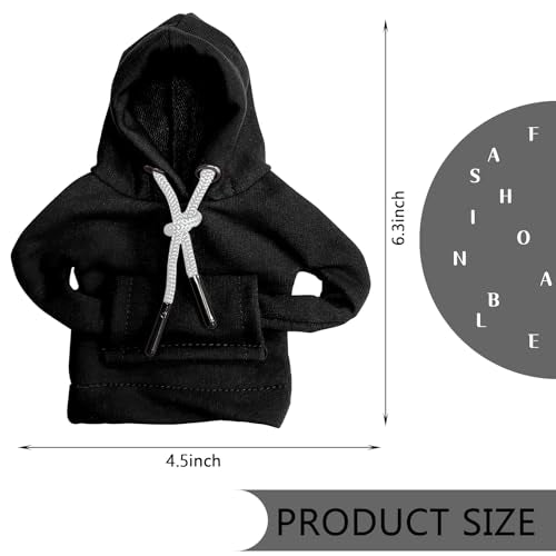 vvag Gear Shift Hoodie, Hoodie Car Gear Shift Cover, Car Shift Knob Hoodie, Automotive Interior Accessories, Universal Fit Knob Cover Gift (Black) - color: Black