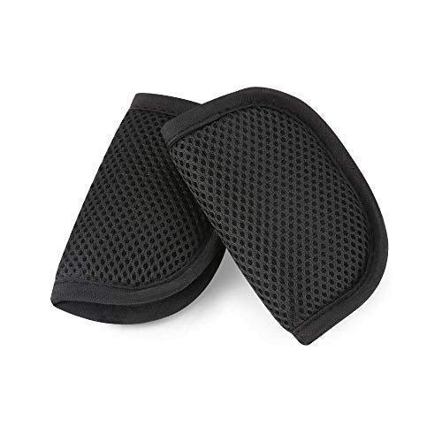 Accmor Car Seat Straps Shoulder Pads for Baby Kids, Soft Car Seat Strap Covers, Seat Belt Covers for Car Seats, Pushchair, Stroller - color: Black, size: Small-2.6 in X 4.3 in