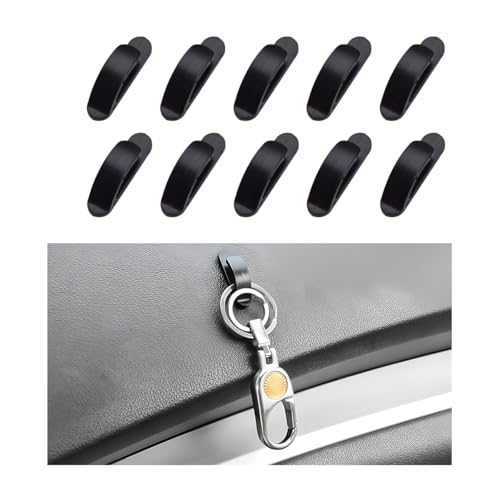 10 PCS Car Sticky Hooks, Multifunctional Vehicle Adhesive Hooks, Hanging Auto Storage Hooks for Key USB Cable Earphone Cable, Universal Interior Decor Car Accessories