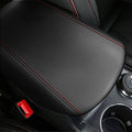 Center Console Armrest Covers for Ford Explorer 2011-2019 Black with Red Stiches - color: black with red stiches