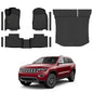 Floor Mats & Trunk Mat Custom for Jeep Grand Cherokee & Dodge Durango 2016-2021/Grand Cherokee WK 2022 (Not for L) All Weather TPE Rubber Cargo Liner Automotive Full Set Accessories- Black - size: For Jeep Grand Cherokee 2016-2021