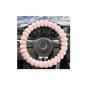 Fluffy Car Steering Wheel Cover, Soft Warm Plush Vehicle Steering Wheel Protector, 14.5-15 Inches Cute Anti-Slip Automotive Handle Cover for Women Girl, Car Accessories (Pink) - color: Pink