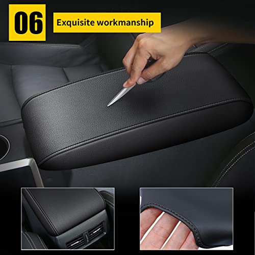 Car Armrest Cover Fit for 2008-2012 Nissan Altima,Waterproof Center Console Cover Mat for Nissan Altima - color: Black