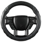Black Seal Custom-Fit Steering Wheel Cover for Ford F-150, F-250, F-350, Expedition, 15.5–16", Anti-Slip PU Leather (Black) - color: Black