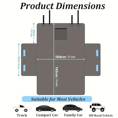 SUV Cargo Liner for Dogs for Mercedes-Benz GLS AMG GLS 63, Non-Slip Pet Cargo Cover Dog Seat Cover Mat, Back Trunk Protector Mat with Side Flaps, Easy Clean, Car Accessories