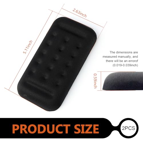 2 PCS Car Arm Rest Elbow Pads, Arm Rest Cushion with Memory Foam Pad for Arm Support, Universal PU Non Slip Auto Armrest Pad, for Most Cars, Trucks, SUVs (Black)