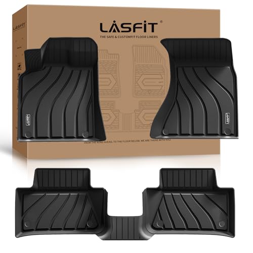 LASFIT Floor Mats for 2014-2026 Porsche Macan, 3D Laser-Measured Custom Fit All Weather TPE Floor Liners, Front & Rear Rows, Black, Easy to Clean - size: 2014-2026 | For Porsche Macan | Floor Mats
