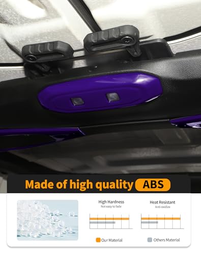 Hoolcar 21Pcs Full Set Interior Decoration Trim Kit for Jeep Wrangler JL JLU Gladiator JT 2024+ Central Control Panel Reading Light Air Conditioning Vent Cover Trim, Purple