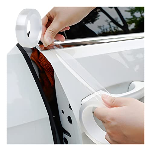 Car Door Entry Guard, Clear Trim Guard/Cover for Car Door Sill, Edge, Rear Bumper, Anti-Collision Protector Film Universal for Most Cars, Vehicles, SUVs (1.2"x394", Transparent) - color: Transparent, size: 1.2" x 394"