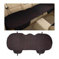 KVAEY Linen Back Car Seat Cover, Anti-Slip Long Bottom Rear Seat Cover Protector with Storage Pockets, Breathable Linen Rear Bench Seat Protector Cushion Pad for Most Vehicles (Black & Red, Back)