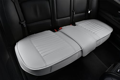 Back Seat Covers, Rear Seat Cushions, Auto Bench Protector with Breathable PU Leather and Non-Slip Bottom Universal for 4 Season (Gray, 61" x 20. 5") - color: Gray, size: 1x Rear Seat Covers