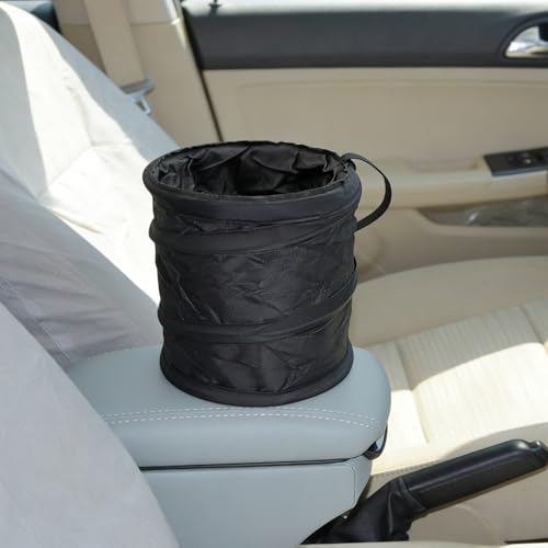Collapsible Pop-Up Car Trash Can Waterproof Car Garbage Bin and Trash Container for SUV Truck Travel Camping Black