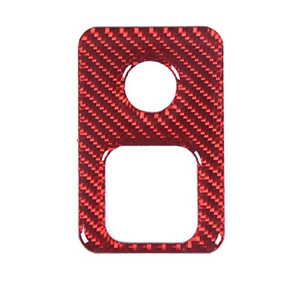 TOYCIDFG Handbrake Control Panel Frame Trim Cover Compatible with Chevrolet Corvette C8 Z06 2020-2024 Carbon Fiber Handbrake Switch Interior Accessories (Red Carbon Fiber)