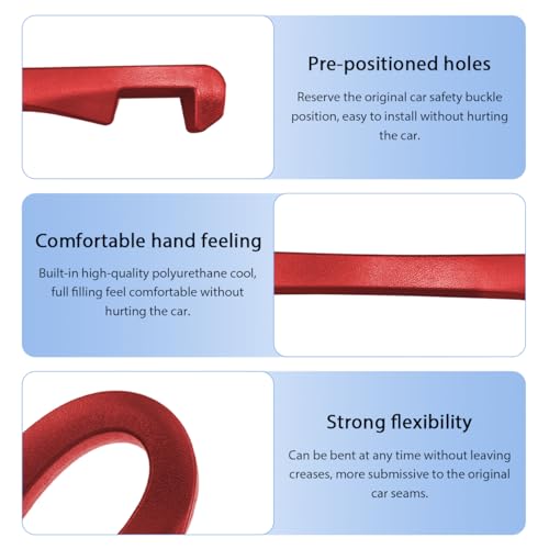 2 PCS Car Seat Gap Filler, PU Leather Car Seat Side Gap Filler to Fill The Gap Between Seat and Console, Universal Car Seat Gap Filler to Prevent Item from Falling for Most Vehicles (Red) - color: Red