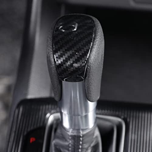 for Honda Civic 2022 2023 2024, Gear Shift Knob Cover for CRV CR-V 2023 2024, Sporty Interior Accessory for Accord 2018-2025 Automatic Transmission CVT Gear Shift Trim Protector Sticker- Carbon Fiber - color: Carbon Fiber, size: Partial Cover