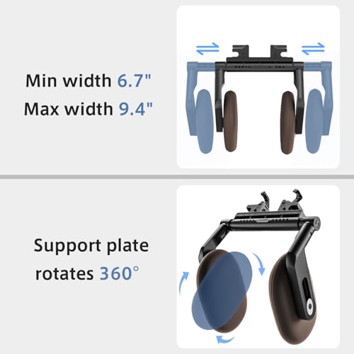 Car Headrest Pillow, 4-Way Adjustable Car Headrest,Thickened Memory Foam Road Pal Headrest, Neck Support Pillow, U- Shaped Design, Travel Car Sleeping,Suitable for Kids and Adults(Brown) - color: Brown