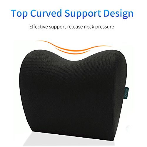 Car Neck Pillow - Memory Foam Cervical Relief Cushion, Headrest Support for Pain, Black - color: Black