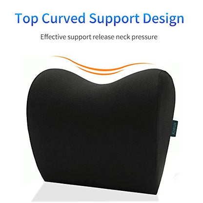 Car Neck Pillow - Memory Foam Cervical Relief Cushion, Headrest Support for Pain, Black - color: Black